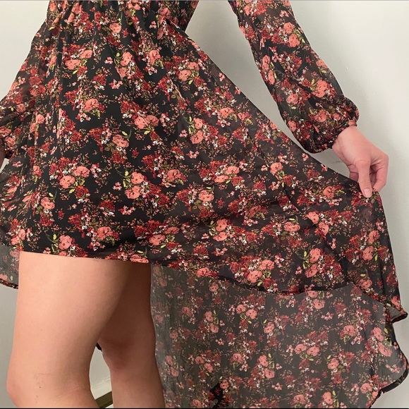 Floral Chiffon H/L Dress - Picture 5 of 6